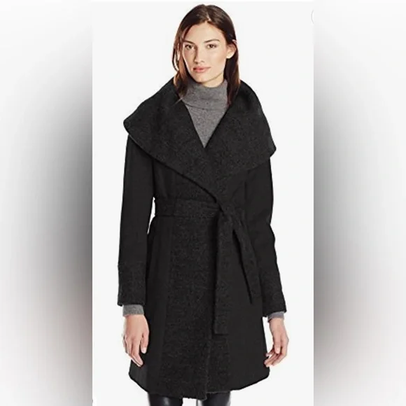 Calvin Klein Jackets Coats Calvin Klein Shawl Wrap Wool Coat Poshmark
